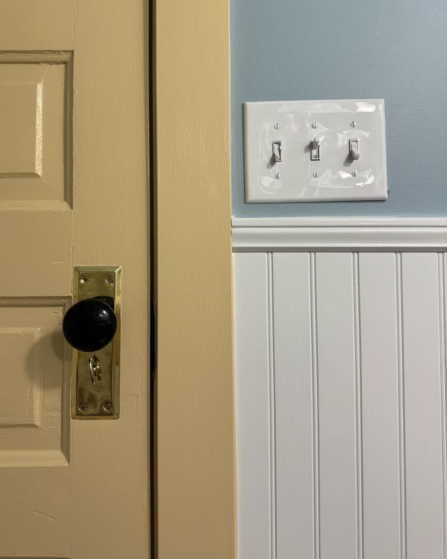 Photo of door and beadboard