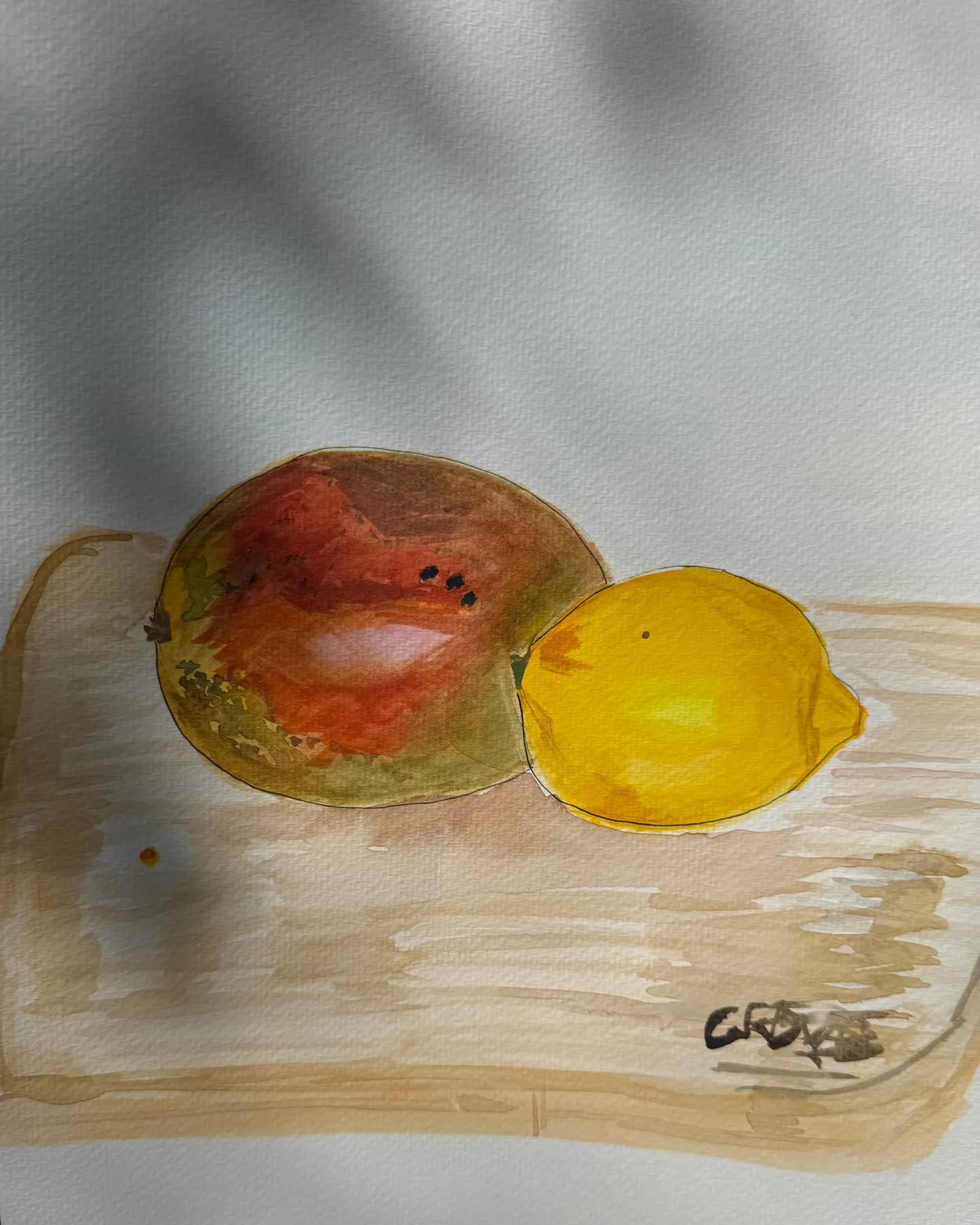 Mango and Lemon Still Life
