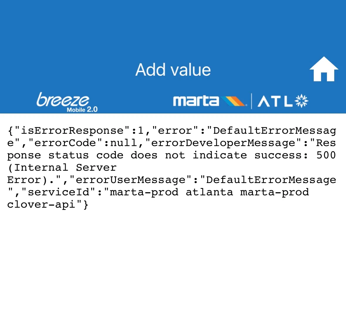 Internal Server Error