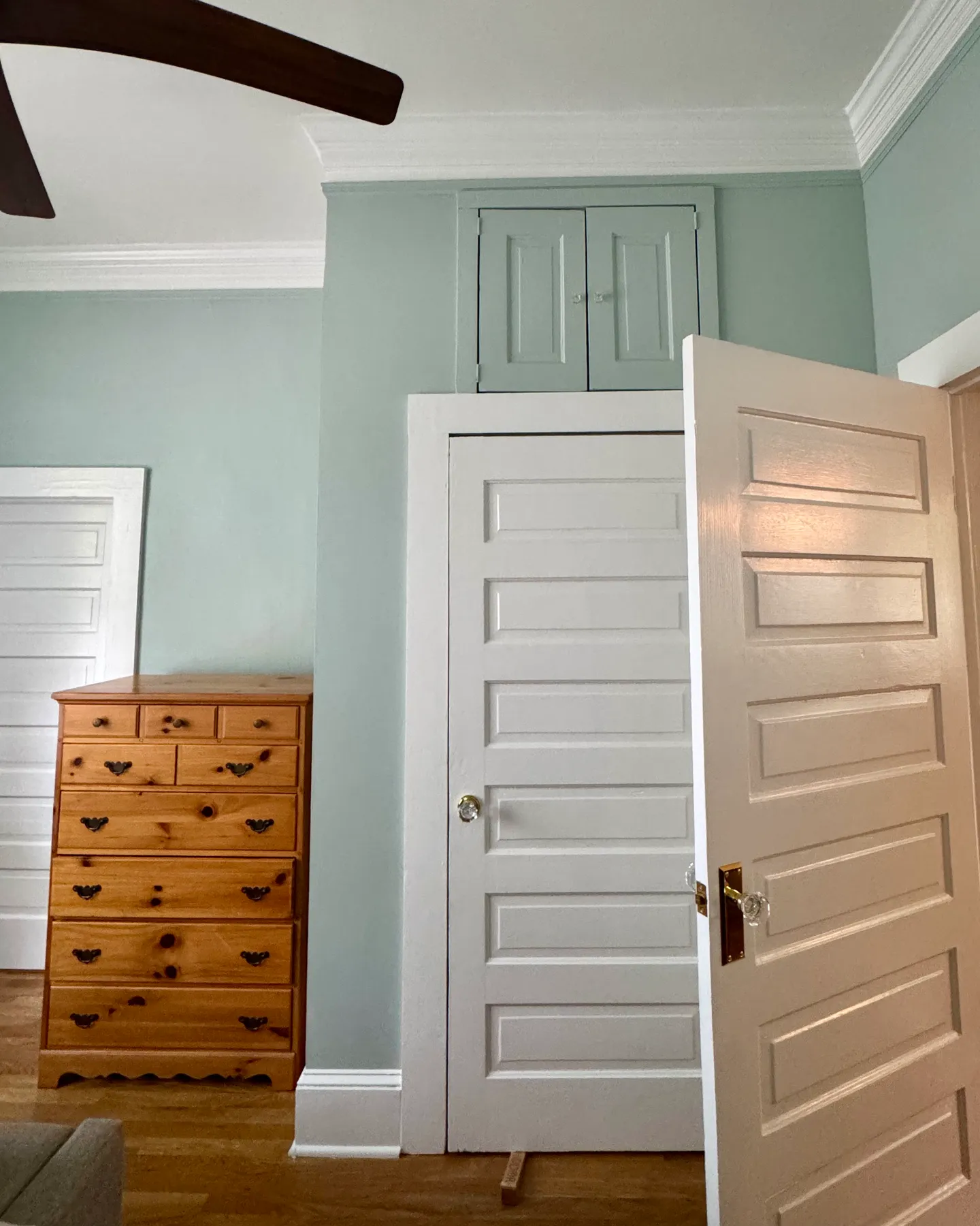 Photo of new paint in bedroom