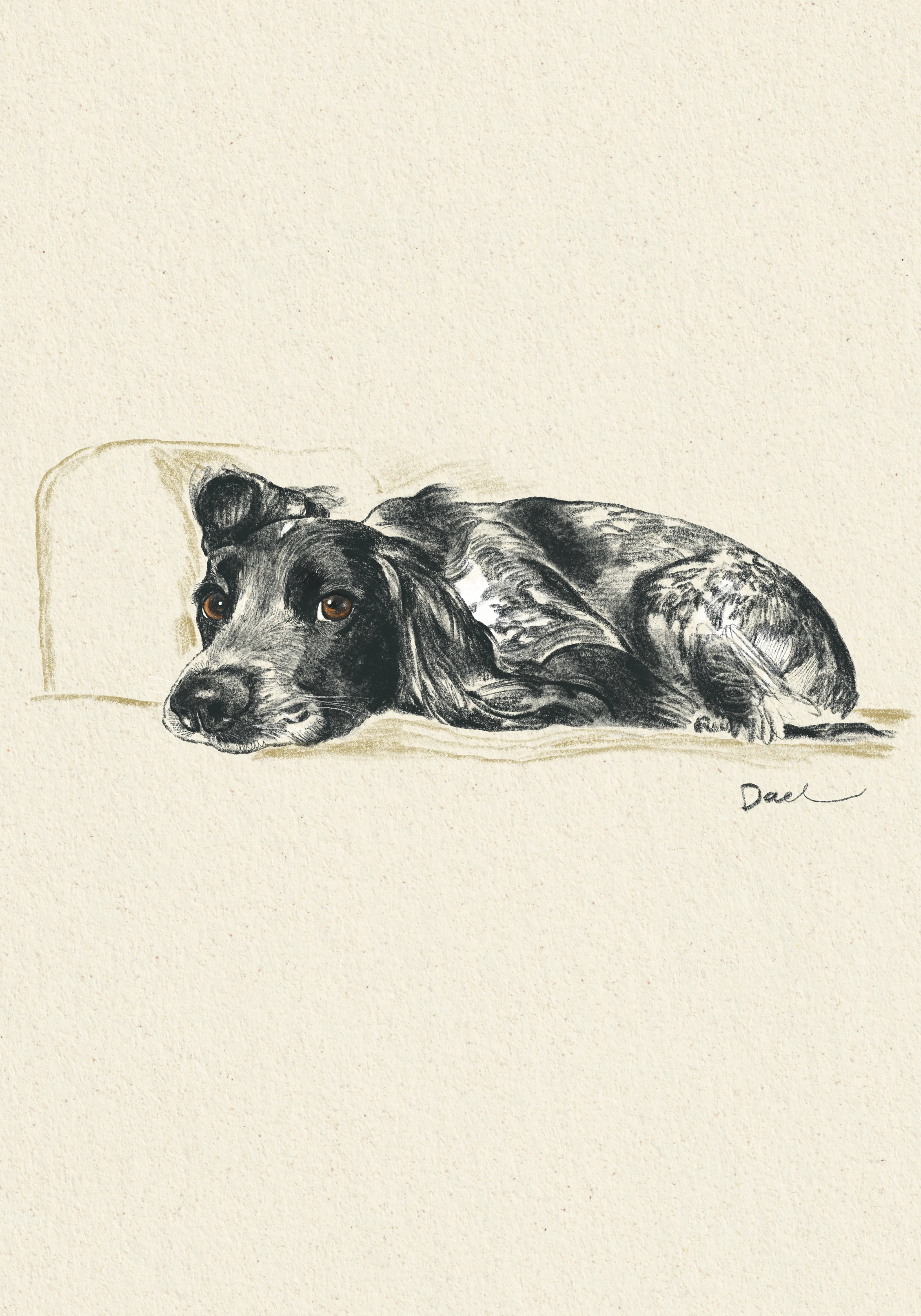 Illustration of Piper the dog