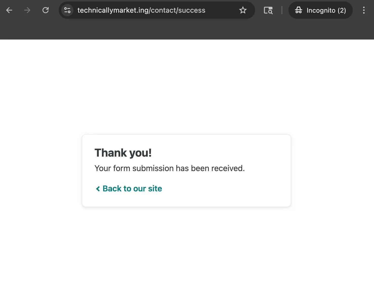Default Netlify form