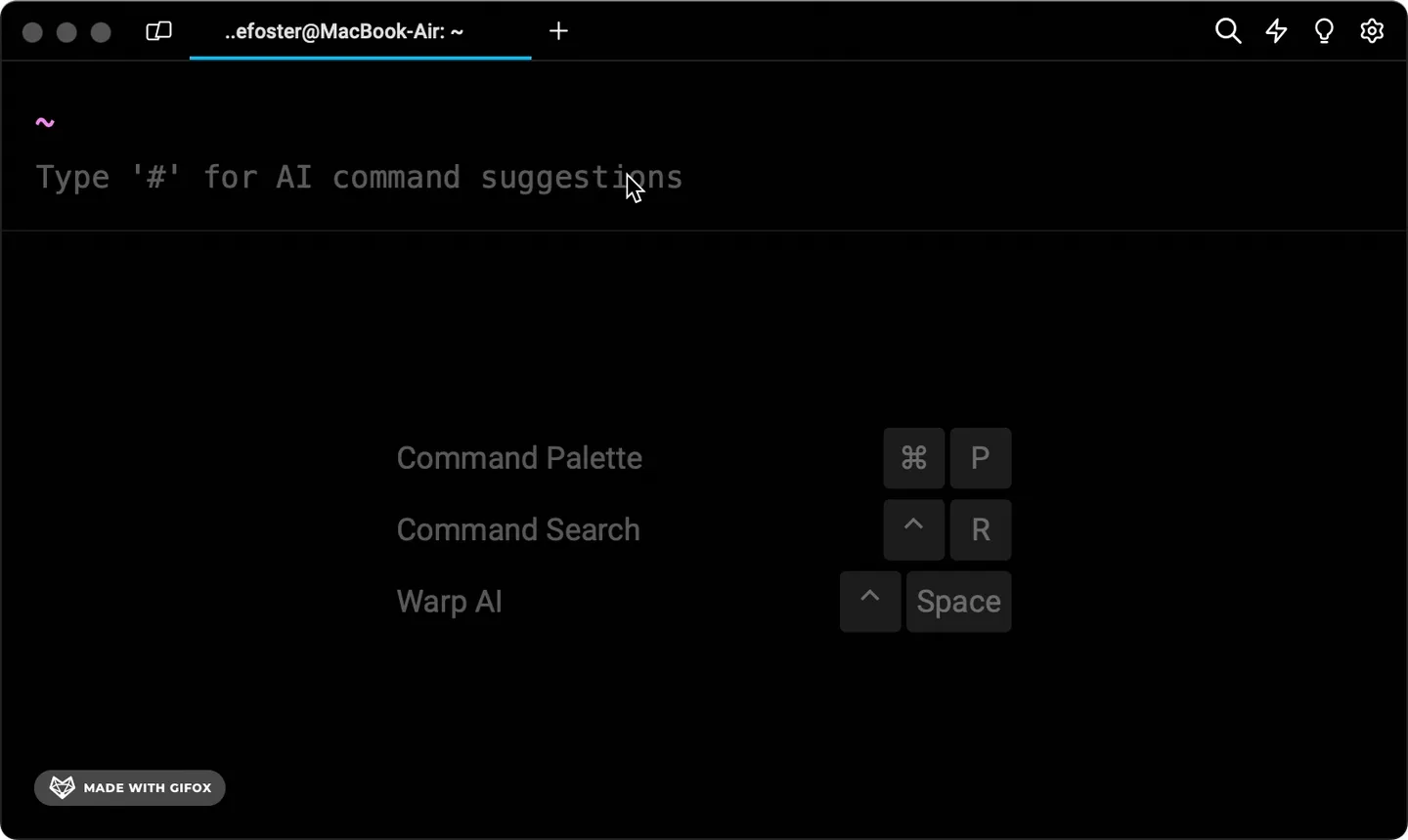 Warp AI Command Suggestions